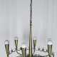 Art-Deco-Deckenlampe, Berlin um 1925, Schwintzer & Graeff, Messing, 6-flammig, H. ca. 50 cm, Dm. ca. 60 cm - Foto 1
