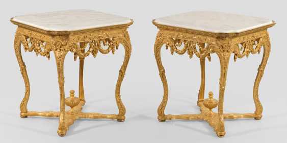 Pair Of Decorative Side Tables In Louis Xv Style Auction Catalog