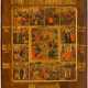 AN ICON SHOWING THE ANASTASIS AND TWELVE MAJOR FEASTS - Foto 1