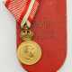 Österreich: Bronzene Militär-Verdienstmedaille, Signum Laudis, Kaiser Franz Joseph, im Etui. - Foto 1