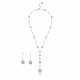 DEBEERS DIAMOND PENDENT NECKLACE; TOGETHER WITH A PAIR OF PENDENT EARRINGS - photo 1