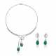 NO RESERVE - EMERALD AND DIAMOND NECKLACE AND EARRINGS SET - фото 1