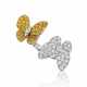 VAN CLEEF & ARPELS DIAMOND AND SAPPHIRE 'TWO BUTTERFLY BETWEEN THE FINGER' RING - фото 1
