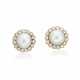 VAN CLEEF & ARPELS PAIR OF CULTURED PEARL AND DIAMOND EARRINGS - Foto 1