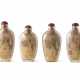 Four glass snuff bottles painted with erotic scenes - фото 1