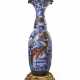 A large lacquered blue and white Arita vase - photo 1