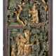 A carved polichrome wood panel - фото 1