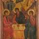 A MONUMENTAL ICON SHOWING THE OLD TESTAMENT TRINITY FROM A CHURCH ICONOSTASIS - photo 1