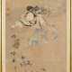 A painting on paper depicting a flying female figure - Foto 1