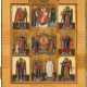 A VERY FINE ICON SHOWING THE DEISIS AND THE SYNAXIS OF THE ARCHANGELS - Foto 1