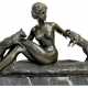 Art Déco Bronze Skulptur „JEUNE FEMME AUX CHÈVRES“, um 1930, Maurice Guiraud-Rivière - Foto 1