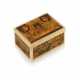 A LOUIS PHILIPPE GOLD AND GOLD-PLATED-MOUNTED FRUITWOOD MARQUETRY SNUFF-BOX - photo 1