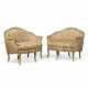  A PAIR OF LOUIS XV WHITE-PAINTED CANAPES EN CORBEILLE - фото 1