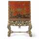 A WILLIAM AND MARY BRASS-MOUNTED RED, BLACK AND GILT-JAPANNED CABINET-ON-STAND - Foto 1