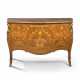 A DUTCH ORMOLU-MOUNTED TULIPWOOD, KINGWOOD, INDIAN ROSEWOOD AND FRUITWOOD MARQUETRY COMMODE - фото 1