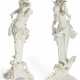 A LARGE PAIR OF BERLIN WHITE PORCELAIN FIGURAL CANDLESTICKS - Foto 1