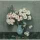 FAURE, AMANDUS (Hamburg 1874-1931 Stuttgart), „Stillleben, weißer Blumenstrauß auf blauem Tuch“, - Foto 1
