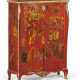 A LOUIS XV ORMOLU-MOUNTED, RED LACQUER AND PARCEL-GILT SECRETAIRE A ABATTANT - photo 1