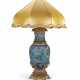 A LARGE FRENCH ORMOLU-MOUNTED CLOISONNE ENAMEL TABLE LAMP - фото 1