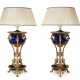 A PAIR OF FRENCH ORMOLU-MOUNTED 'BLEU LAPIS' SEVRES-STYLE PORCELAIN VASES, NOW MOUNTED AS LAMPS - photo 1