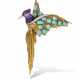 STERL&#201; AMETHYST, TURQUOISE AND DIAMOND BIRD BROOCH - photo 1