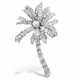 MID-20TH CENTURY NATURAL PEARL AND DIAMOND `PALM-TREE` CLIP-BROOCH MOUNTED BY CARTIER - Foto 1