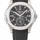 PATEK PHILIPPE. A COVETED STAINLESS STEEL AUTOMATIC DUAL TIME WRISTWATCH WITH SWEEP CENTRE SECONDS AND DAY/NIGHT INDICATOR - фото 1