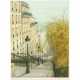 RENOUX, ANDRÉ (Oran 1939-2002 Paris, französ. Künstler), "Paris, die Rue Maurice Utrillo im Viertel Montmartre", - фото 1