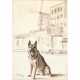 SEGURA, JEAN (Künstler 20. Jahrhundert, tätig in Paris), "Der Schäferhund Bouboutch vor dem Moulin Rouge", - фото 1