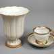 Meissen Tasse mit Untertasse und Vase Golddekor - Foto 1