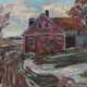 Fredo Bley, "Rotes Bauernhaus im Winter" - Foto 1