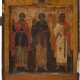 AN ICON SHOWING STS. SAMON, GURIY AND AVIV - фото 1