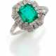 Art-Déco Smaragd Diamant Ring - Foto 1