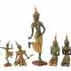 Fünf thailändische Bronzefiguren Thailand, 20. Jh.… - Foto 1