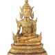 Buddha Maravijaya Thailand, Bronzeguss/Goldfarbe u… - фото 1
