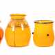 4 orangefarbene Vasen 20. Jh., jeweils orangefarbe… - Foto 1