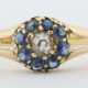 Saphir-Diamant-Ring Birmingham/England, 1907, Gelb… - Foto 1