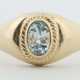 Ring mit Blautopas Gelbgold 585, Mantelring mit sc… - Foto 1