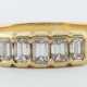 Diamantring Italien, Gelbgold 750, flache Ringschi… - Foto 1