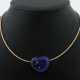 Lapis Lazuli Herzcollier Gelbgold 750, mugelig ges… - Foto 1