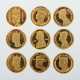 Sammlung von 9 Aureus Magnus-Goldmünzen Gold 980,… - photo 1