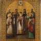 A LARGE ICON SHOWING A SELECTION OF NINE FAMILY PATRONS - Foto 1