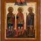 AN ICON SHOWING THREE SELECTED SAINTS - photo 1