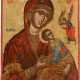 AN IMPORTANT AND MONUMENTAL ICON SHOWING THE MOTHER OF GOD OF THE PASSION (STRASTNAYA) - Foto 1