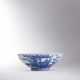 AN EXCEEDINGLY RARE AND OUTSTANDING BLUE AND WHITE ‘LADIES IN GARDEN’ BOWL - photo 1