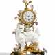 EXCEPTIONAL TABLE CLOCK WITH PORCELAIN QILIN - Foto 1