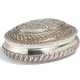 VERY LARGE OVAL SILVER RÉGENCE BOX WITH STRAP WORK - фото 1