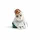 PORCELAIN FIGURINE OF A SMALL GIRL WITH CAT - photo 1