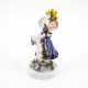PORCELAIN FIGURINE OF A GIRL WITH BILLY-GOAT AND FLOWER BOUQUET - фото 1