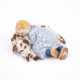 PORCELAIN FIGURINE OF A CHILD ON A SLEEPING DOG - photo 1